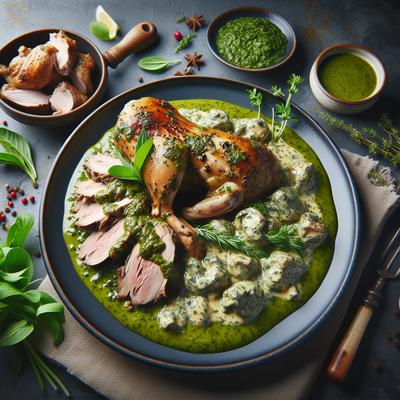 Image of Smothered Rabbit with Tarragon Sauce Chicken