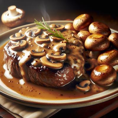 Image of Smothered Steak with Mushroom Gravy
