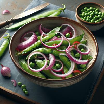 Image of Snap Peas and Red Onions