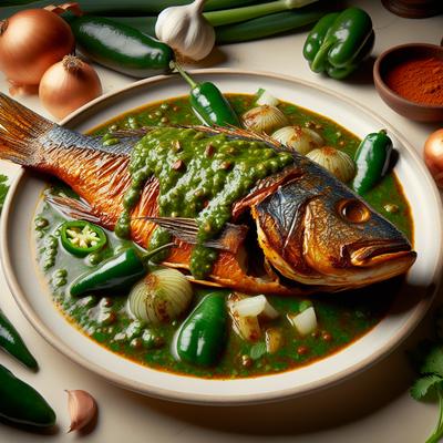 Image of Snapper in a Poblano Chile Sauce