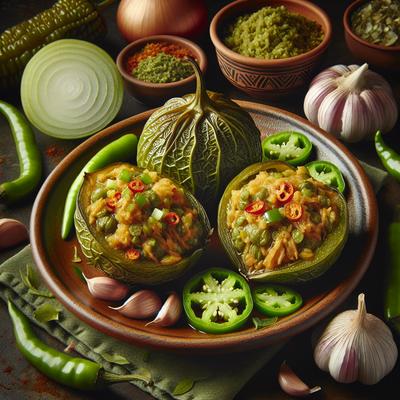 Image of Snappy Stuffed Tomatillos