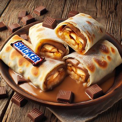 Image of Snicker Bar Dessert Chimichangas