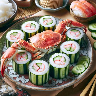 Image of Snow Crab Filled Cucumber Rolls