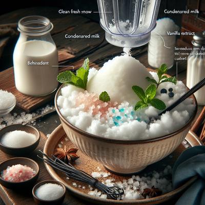 Image of Snow Cream in a Blender