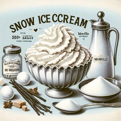 Image of Snow Ice Cream 1950s Method