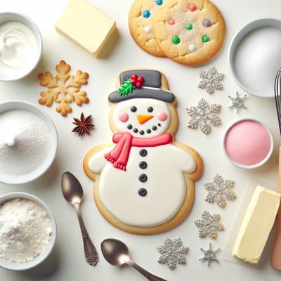 Image of Snowman Sugar Cookies with Frosting