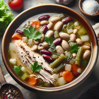 Image of Snowy Weekend Turkey and Bean Soup