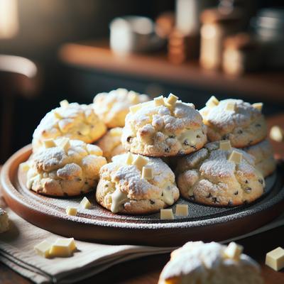 Image of Snowy White Chocolate Scones
