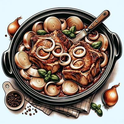 Image of So Easy It's Shameful Crock Pot Onion Chops