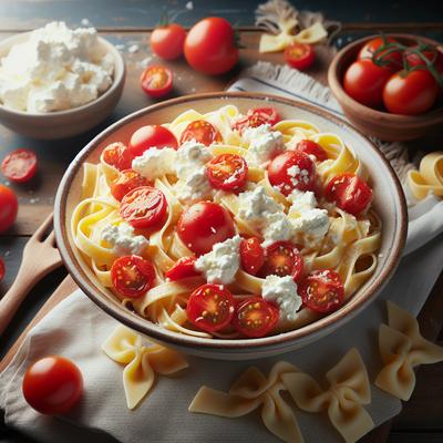 Image of So Easy Ricotta and Fettuccine with Tomatoes