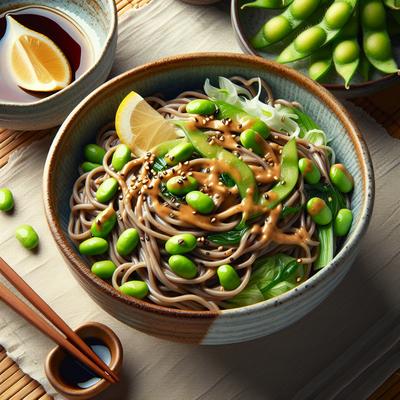 Image of Soba Noodle Salad with Edamame and Miso Dressing