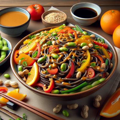 Image of Soba Noodle Salad with Orange Peanut Dressing