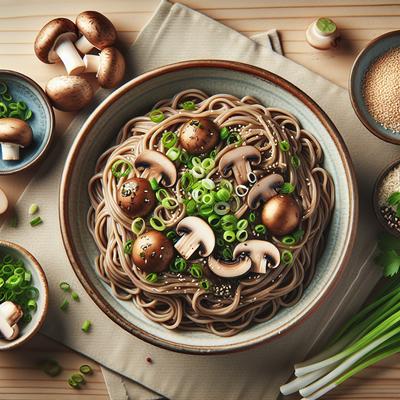 Image of Soba Noodles with Mushrooms