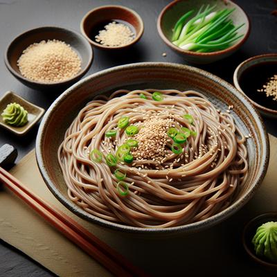 Image of Soba Noodles with Sesame Seeds