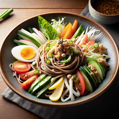 Image of Soba Salad with Miso Dressing
