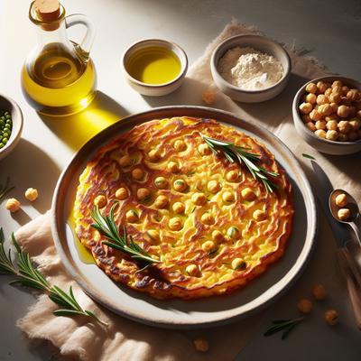 Image of Socca Provencal Savory Chickpea Pancake Gluten Free