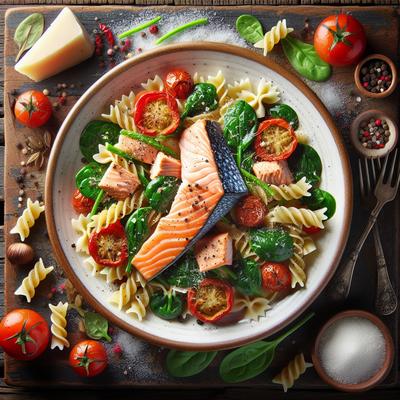 Image of Sockeye Popeye Pasta with Roasted Vegetables