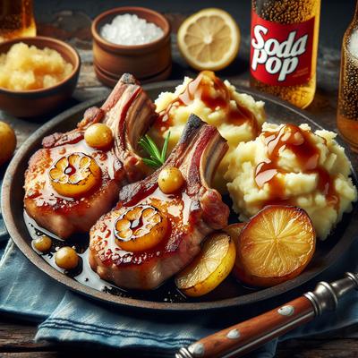 Image of Soda Pop Chops with Smashed Potatoes