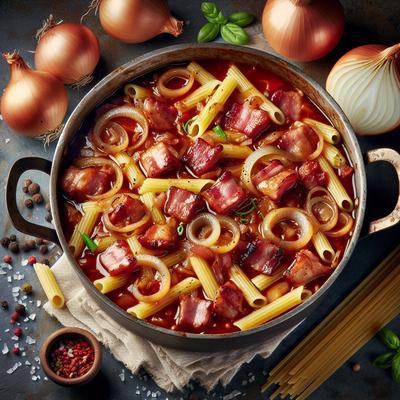 Image of Sofia Loren's Pasta Sauce with Onions and Pancetta