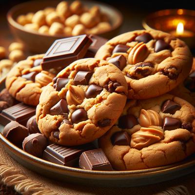 Image of Soft Chewy Chocolate Peanut Butter Cookies