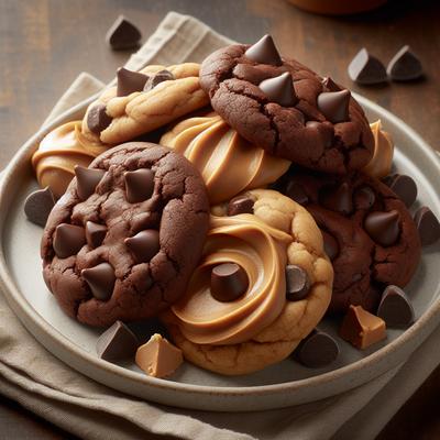 Image of Soft Chewy Chocolate Peanut Butter Cookies Cake Mix