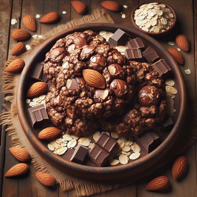 Image of Soft Chocolate Almond Oatmeal Cookies