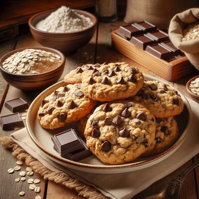 Image of Soft Chocolate Chip Oatmeal Cookies