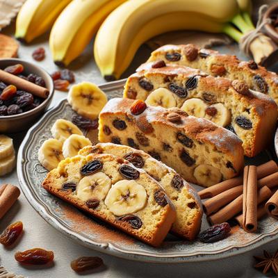 Image of Soft Cinnamon Raisin Banana Biscotti with a Crunch