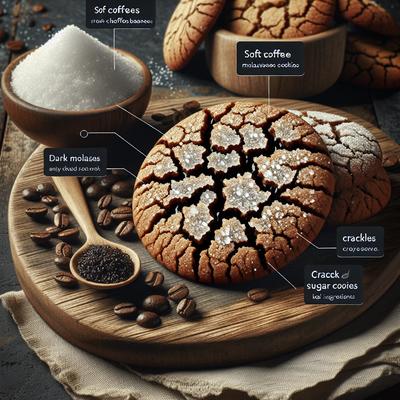 Image of Soft Coffee Molasses Crackle Cookies