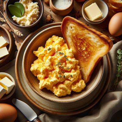 Image of Soft Scrambled Eggs Toast