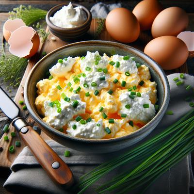 Image of Soft Scrambled Eggs with Fresh Ricotta and Chives