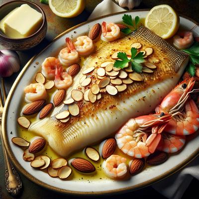 Image of Sole Almondine with Shrimp