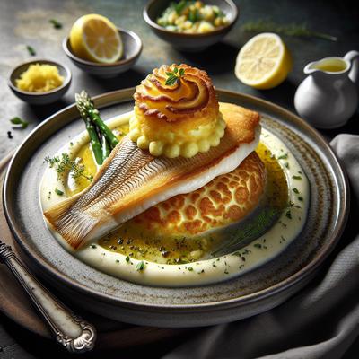 Image of Sole with Lemon Souffle Topping