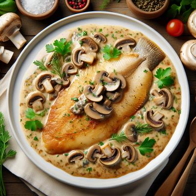 Image of Sole with Mushroom Sauce