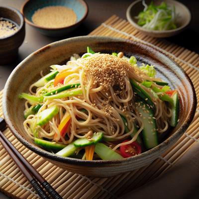 Image of Somen Noodle Salad with Sesame Dressing