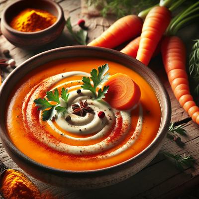 Image of Somewhat Healthier Creamy Spicy Carrot Soup