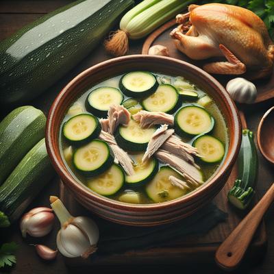 Image of Sopa De Calabacin Y Guajolote Zucchini and Turkey Soup