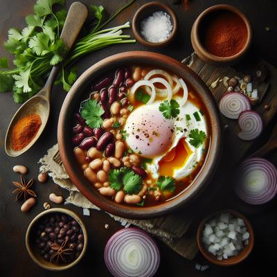Image of Sopa De Frijoles Con Huevos Bean and Egg Soup