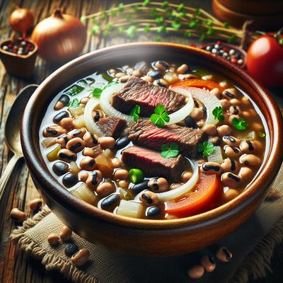 Image of Soup Kitchen's Beefy Black Eyed Pea Soup