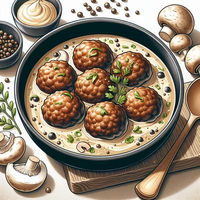 Image of Soupy Mushroom Meatballs