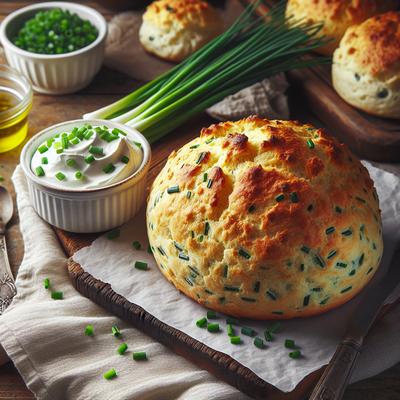 Image of Sour Cream and Chive Damper Australian Bread