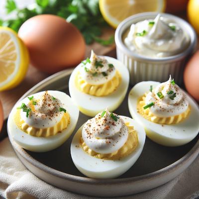 Image of Sour Cream and Lemon Deviled Eggs