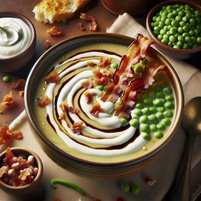 Image of Sour Cream Bacon and Split Pea Soup