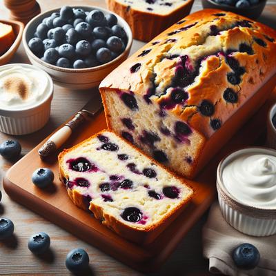 Image of Sour Cream Blueberry Bread