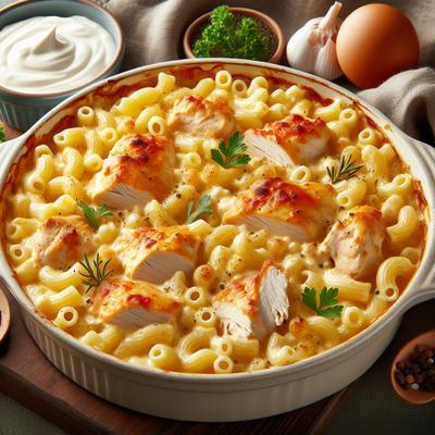Image of Sour Cream Chicken Macaroni Casserole