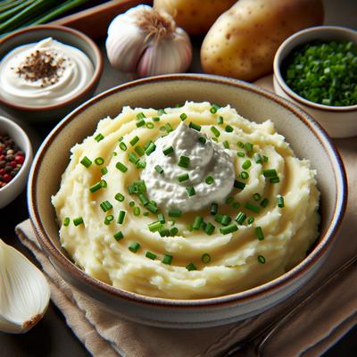 Image of Sour Cream Chives Mashed Potatoes