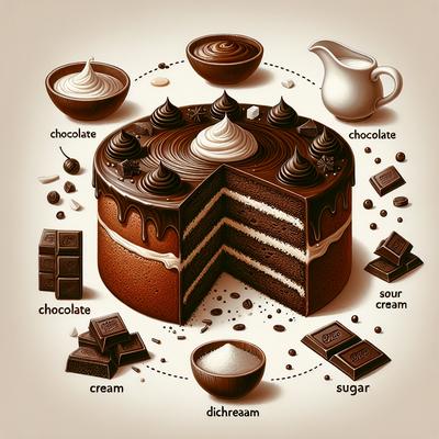 Image of Sour Cream Chocolate Cake