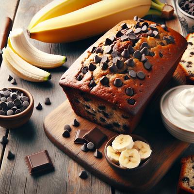 Image of Sour Cream Chocolate Chocolate Chip Banana Bread