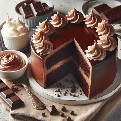 Image of Sour Cream Chocolate Fudge Cake with Chocolate Buttercream