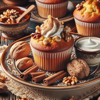 Image of Sour Cream Cinnamon Nut Muffins